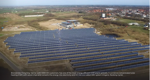 Luftfoto af Brønderslev Forsynings solfangeranlæg